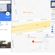 Search results and map view of a complete Google My Business listing